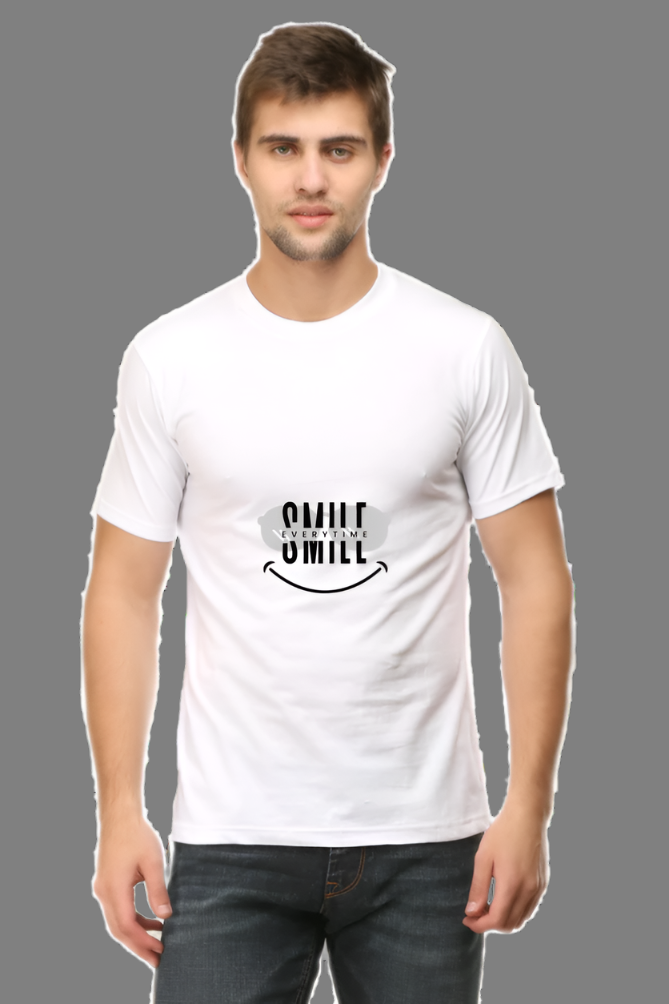 "Black and White Funny Smile Every Time T-Shirt – Playful Design – Premium Cotton – Available in Multiple Sizes"