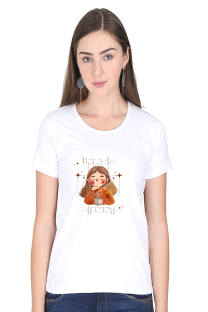 Casual Cotton Graphic T-Shirt for Girls