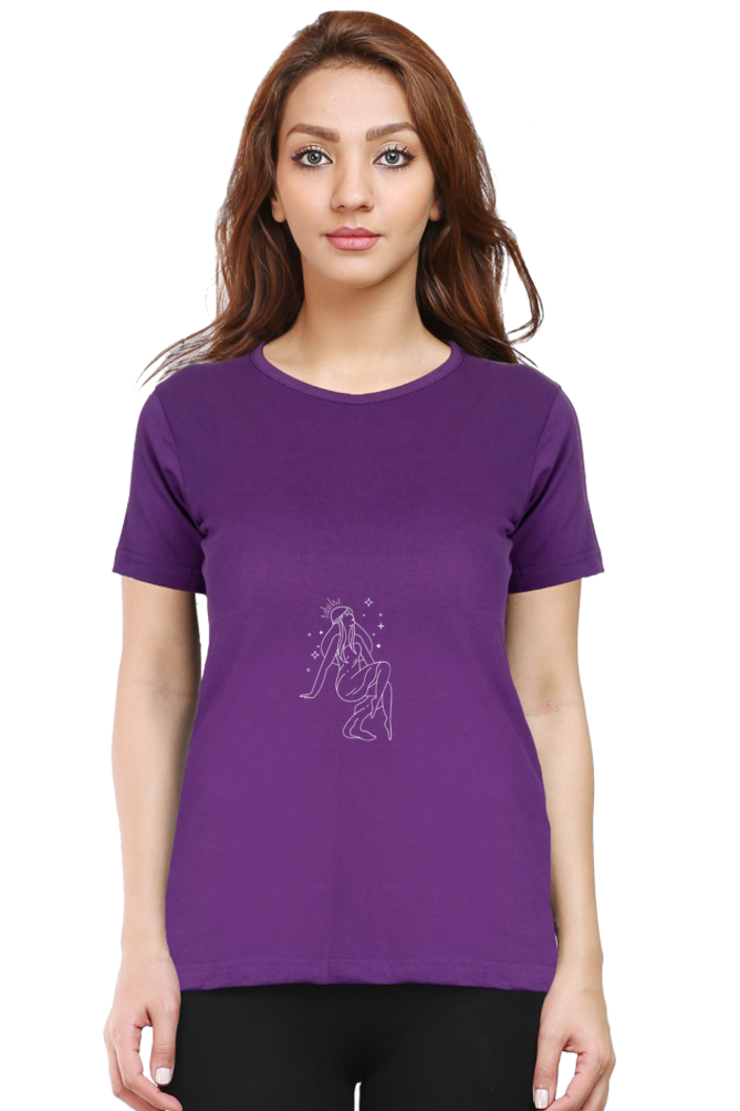 Minimalist Graphic Premium Cotton T-shirt for Girls