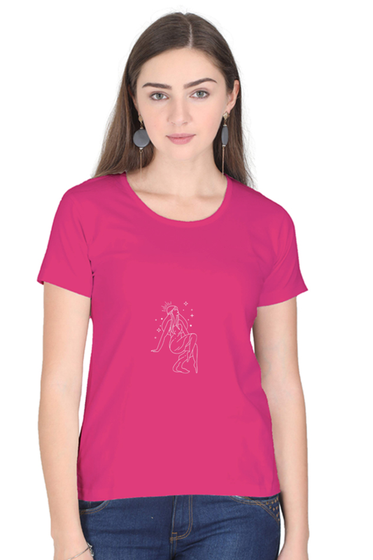 Minimalist Graphic Premium Cotton T-shirt for Girls