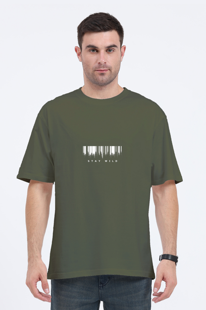 "Stay Wild" Barcode Design Unisex T-Shirt