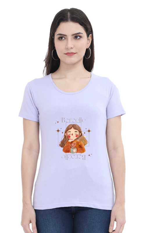 Casual Cotton Graphic T-Shirt for Girls