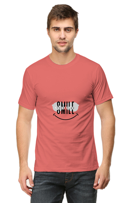 "Black and White Funny Smile Every Time T-Shirt – Playful Design – Premium Cotton – Available in Multiple Sizes"
