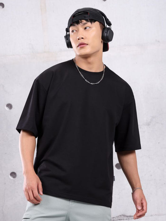 Black Oversized Premium Cotton T-Shirt