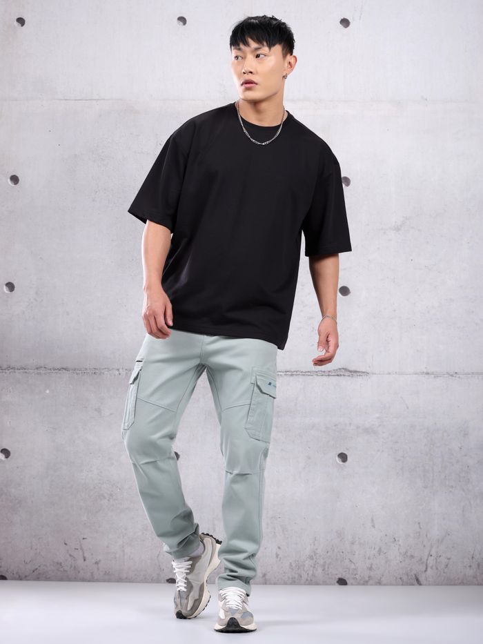 Black Oversized Premium Cotton T-Shirt